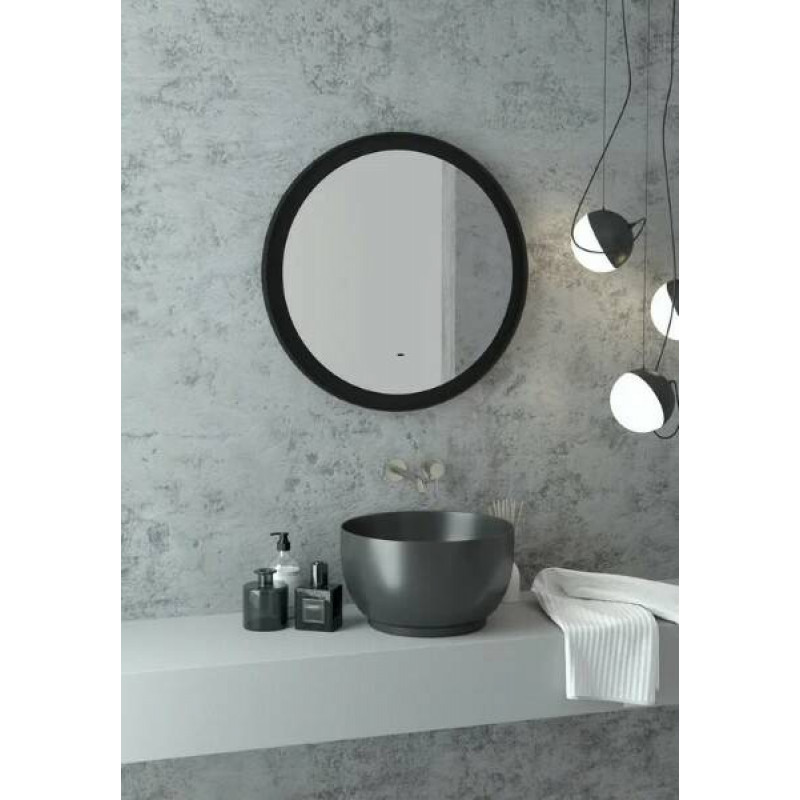 Зеркало "Planet Black LED" D 1000 с бесконтактным сенсором ЗЛП683