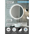 Зеркало "Planet White LED" D 800 с бесконтактным сенсором ЗЛП691