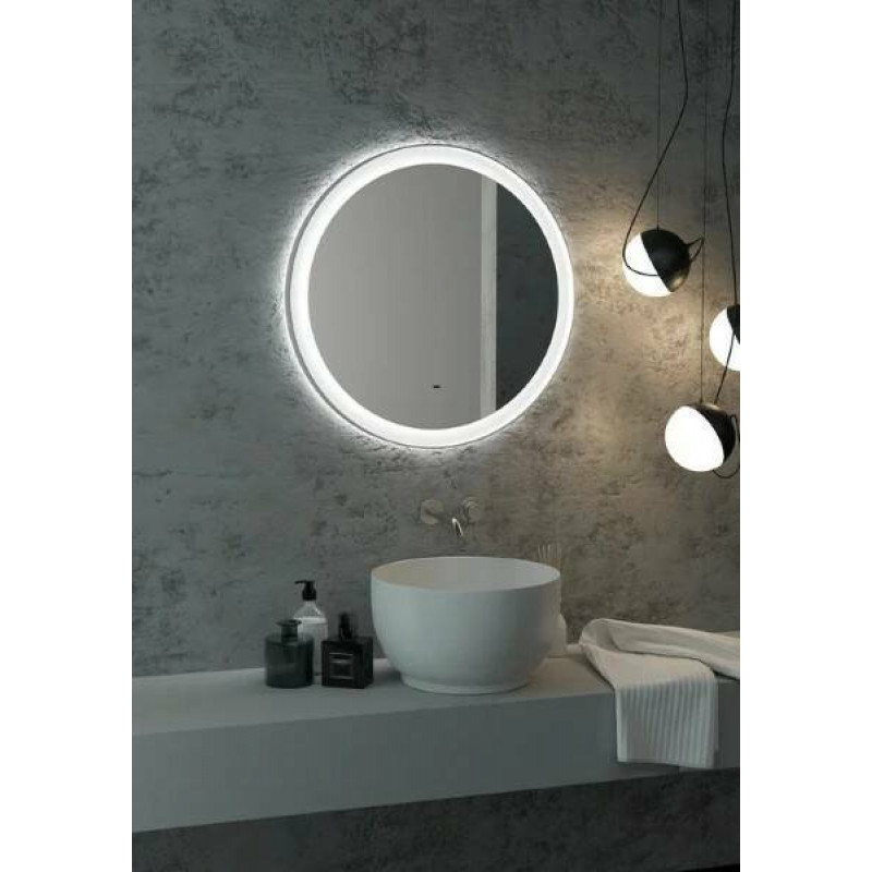 Зеркало "Planet White LED" D 800 с бесконтактным сенсором ЗЛП691