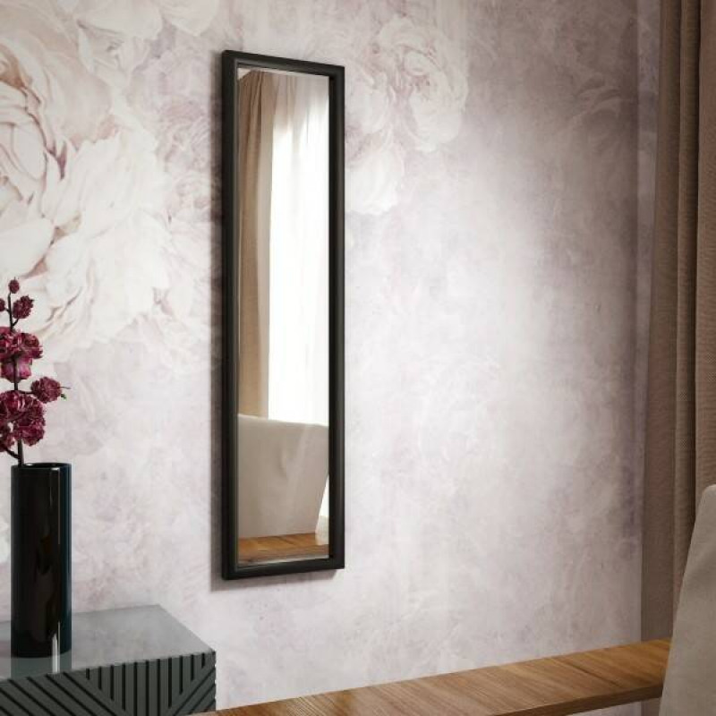Зеркало "Ретта" 300х1200 черное настенное Б201