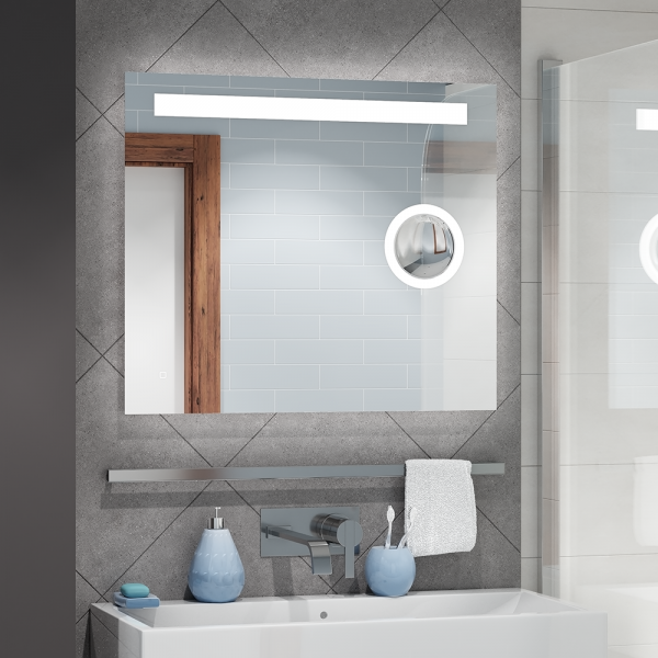 Зеркало "Eldorado Led" 1000х700 с увеличительной линзой ЗЛП919