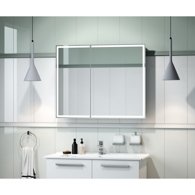 Зеркало-шкаф "Allure LED" 1000х800 с датчиком движения, розеткой МВК044