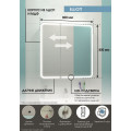 Зеркало-шкаф "Elliott LED" 800х800 с датчиком движения, розеткой МВК014