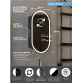 Зеркало-шкаф "Elmage black LED" 450х800 МВК049