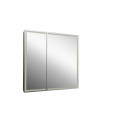 Зеркало-шкаф "Mirror Box black Led" 800х800 МВК052