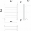 Полотенцесушитель Terminus Анкона с полкой П6 500х600