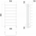 Полотенцесушитель Terminus Стандарт П8 500х800 