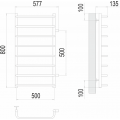 Полотенцесушитель Terminus Стандарт П8 500х800 БП м/о 500