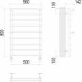 Полотенцесушитель Terminus Вента П8 500х800