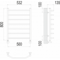 Полотенцесушитель Terminus Виктория П8 500х800