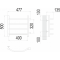 Полотенцесушитель Terminus Виктория П4 400х500 БП м/о 320