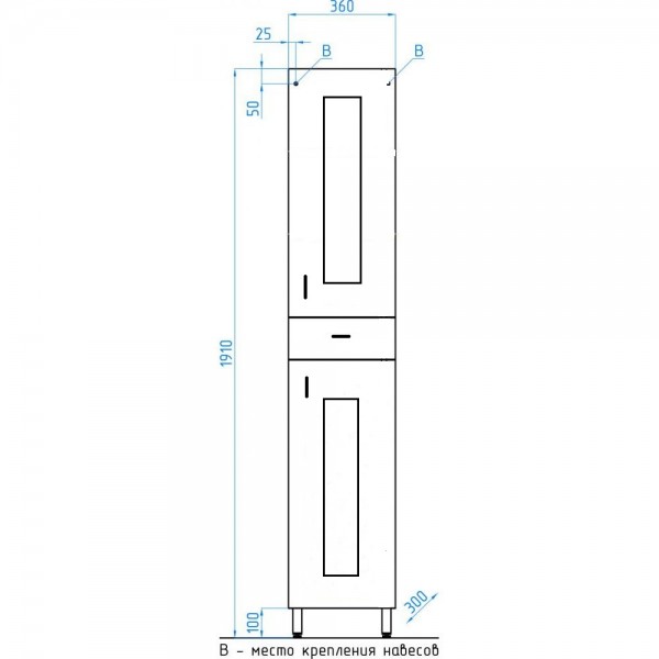 Колонна Style Line Магнолия 360 (1 ящик) Белый