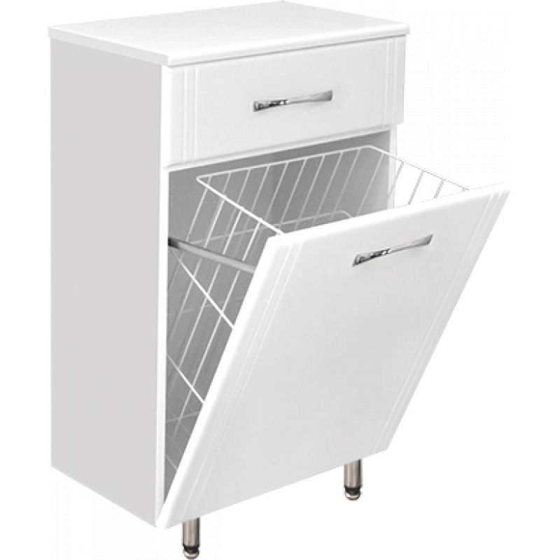 Комод Style Line Эко Стандарт ТН 60 с бельевой корзиной белый